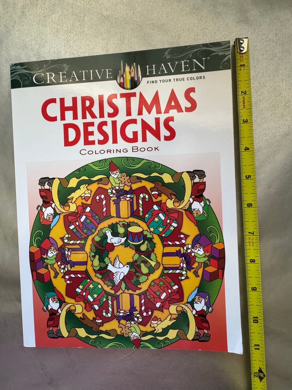 Creative Haven Christmas Designs Adult Coloring Book | Unused | 63 Festive Pages
